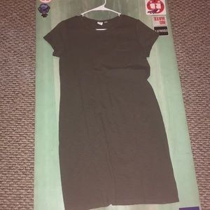 Army green T-shirt dress